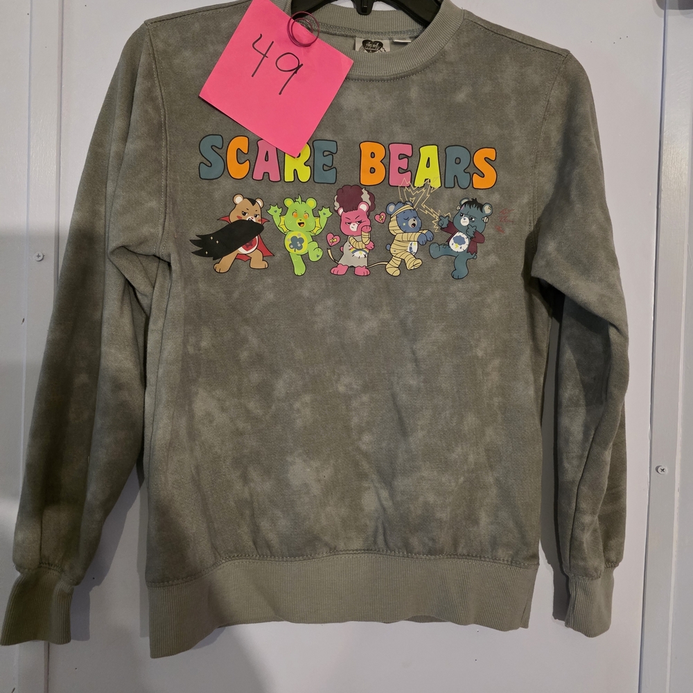 Womens Gray Care Bears X Universal Monsters Sweatshirt Size XXS(0-2) NWT